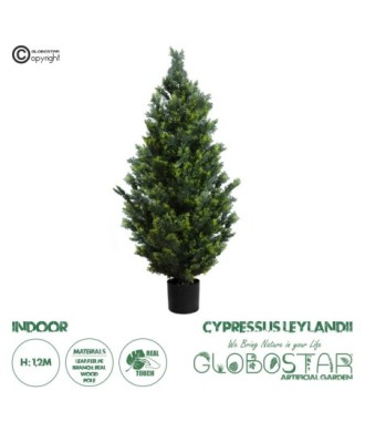 GloboStar® Artificial Garden CYPRESSUS LEYLANDII 20154 Τεχνητό Διακοσμητικό Φυτό Κυπαρίσσι Λέιλαντ Υ120cm